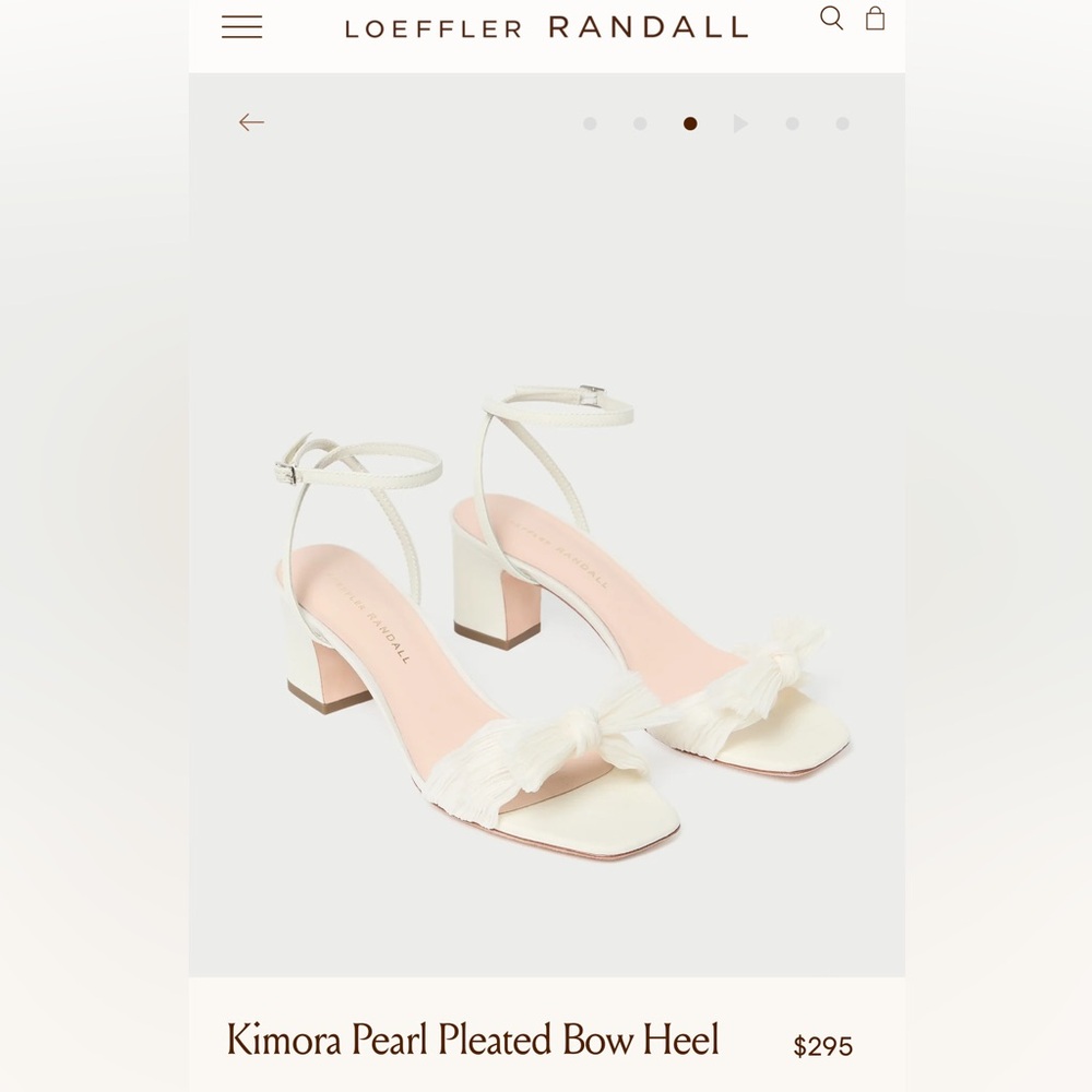 LOEFFLER RANDALL Kimora Pearl Pleated Bow Heel